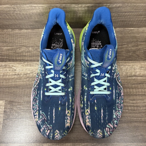 Asics Gel-Noosa Tri 14 Blue Pink Womens US Size 9.5 1012B208 Running Shoes - Picture 8 of 10
